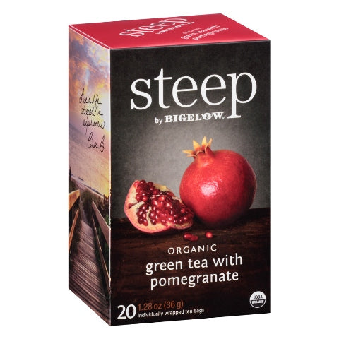 Bigelow STEEP Organic Pomegranate Green Tea 20ct