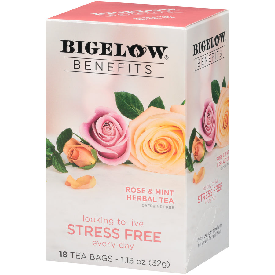 Bigelow Benefits Stress Free Rose and Mint Tea 18ct