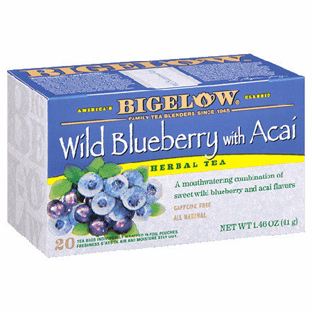 Bigelow Wild Blueberry Acai Herbal Tea 20ct