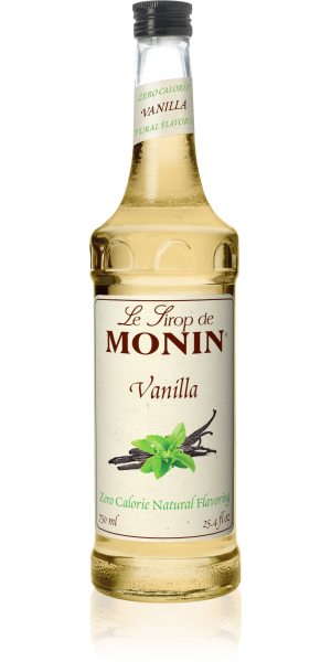 Monin Zero Calorie Vanilla Syrup 750 mL