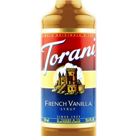 Sirop aromatisé à la vanille sans sucre en plastique Torani 750 mL