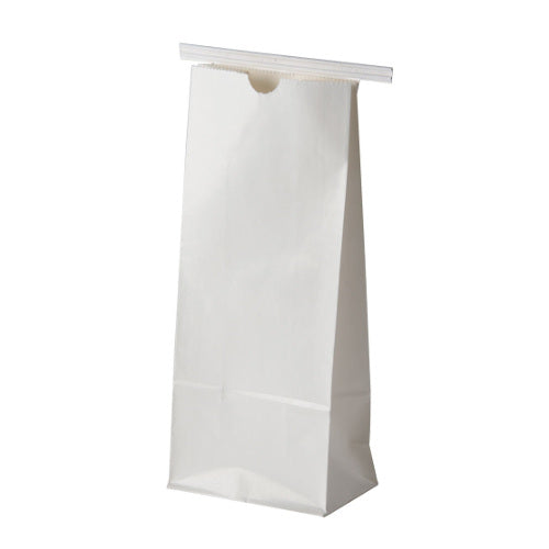 8 oz White Tin Tie Coffee Bags